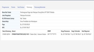 Bau Pinjam Bendera Menyengat, Proyek Pendidikan di Takalar Disorot