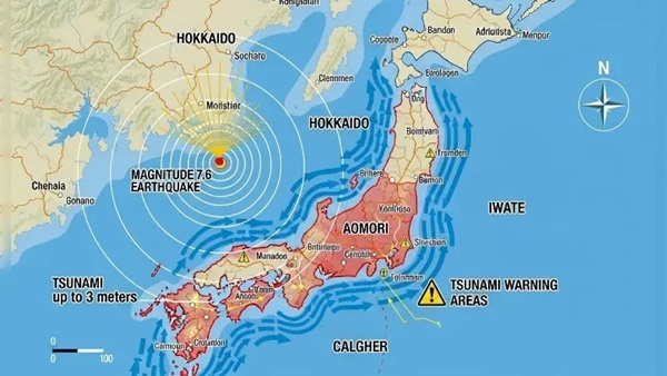 Gempa Dahsyat 7,6 Terjadi di Aomori, Warga Diimbau Waspada Tsunami