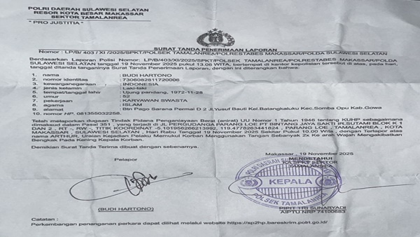 Sudah Ada LP dan Bukti Luka, Kasus Penganiayaan di Polsek Tamalanrea Jalan di Tempat