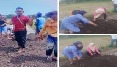 Janji Manis Tinggal Omong Kosong, Warga 'Dipaksa' Perbaiki Jalan Sendiri