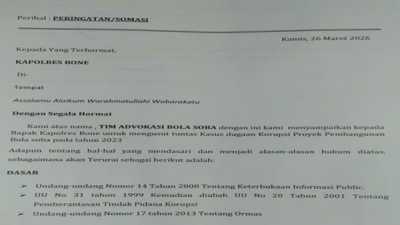 Kasus Mengendap, Kepercayaan Ambruk! Kapolres Bone Dihujani Somasi