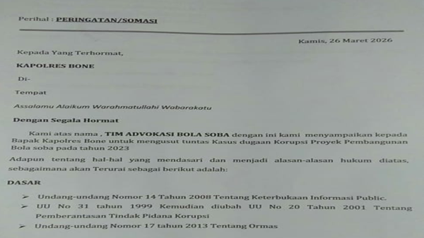 Kasus Mengendap, Kepercayaan Ambruk! Kapolres Bone Dihujani Somasi