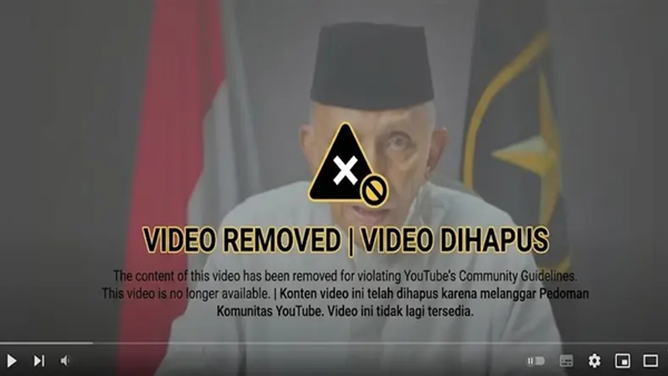 Komdigi Turunkan Video Amien Rais soal ‘Skandal Istana’, Kini Tak Lagi Tersedia