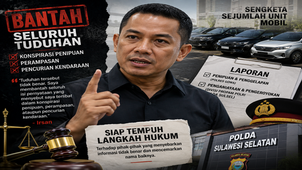 Dituding Berkonspirasi, Irsan Pilih Lawan Lewat Jalur Hukum