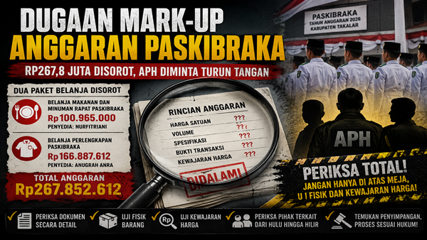 Dua Paket Paskibraka Rp267,8 Juta Dipertanyakan, APH Diminta Jangan Main Mata