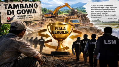 “Piala Bergilir” di Lokasi Tambang Gowa, Oknum LSM Diduga Bergantian Masuk